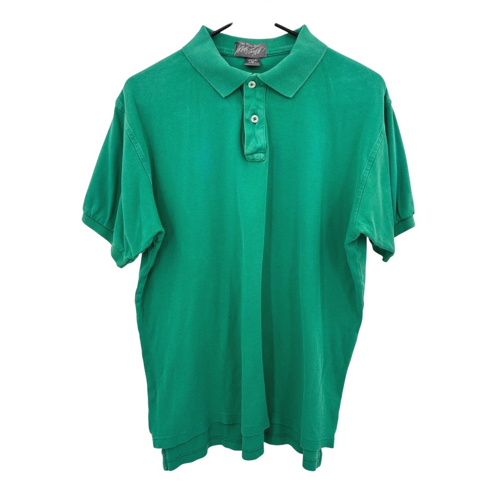 Lord‎ & Taylor Short Sleeve Cotton Polo Shirt XL Green Preppy Dadcore Classic
